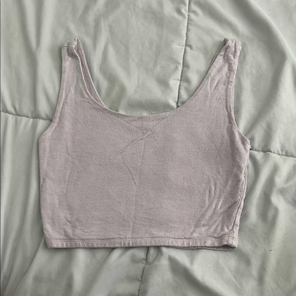 Active USA Light Gray Crop Top